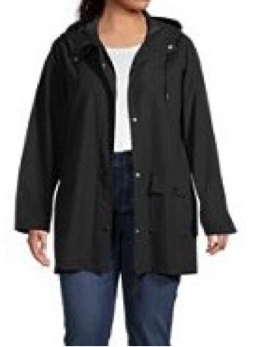 St. John's Bay Black Hooded Utility Jacket